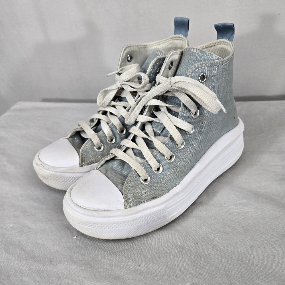 Converse Chuck Taylor All Star Move  Embroidered Flowers High Top Womens 4